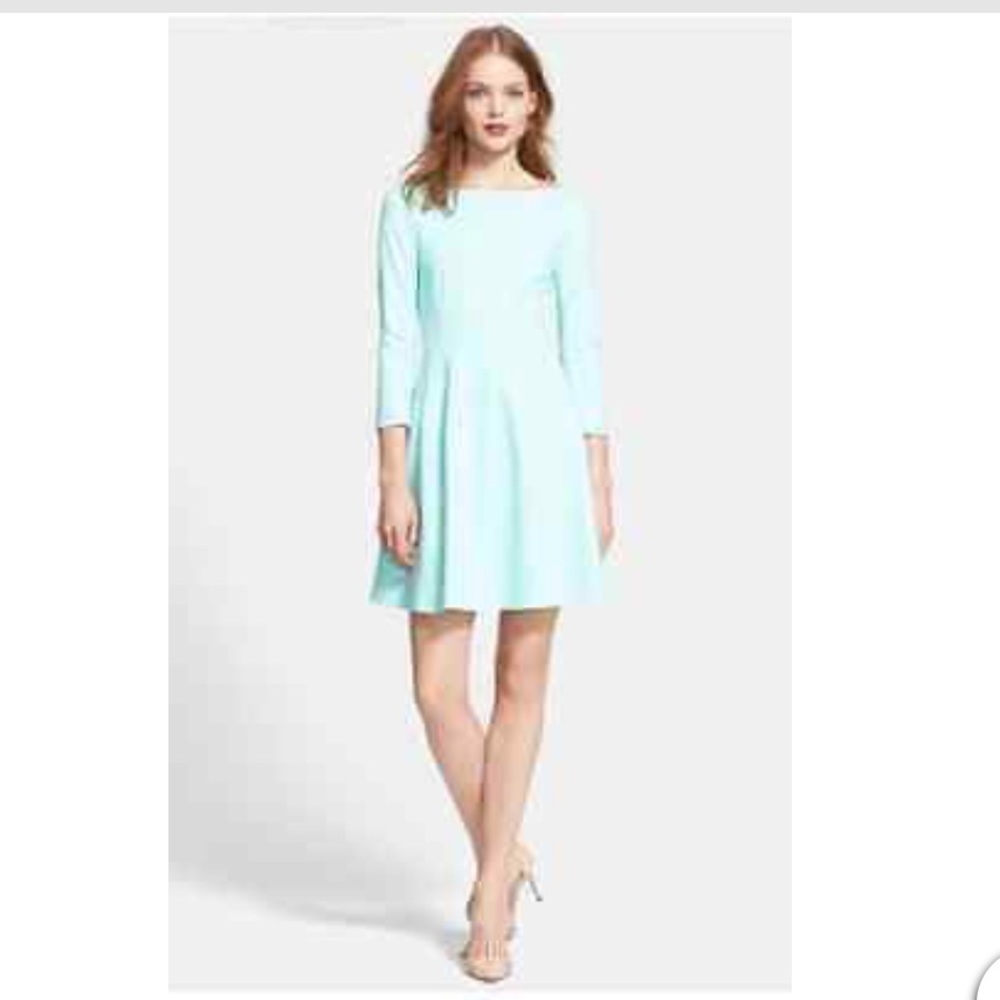 Kate Spade “Selma” Fit and Flare Dress Blue